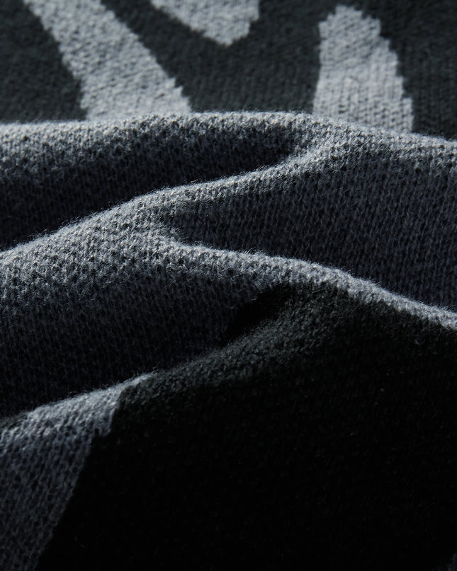 Men's Knitted Jacquard Pattern Pullover Sweater - Stylish & Comfortable Knitwear