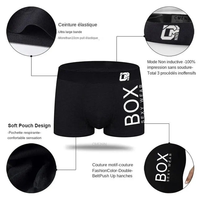4-Piece Men's Cotton Breathable Soft Briefs Set