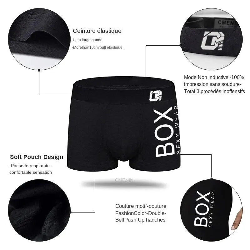 4-Piece Men's Cotton Breathable Soft Briefs Set
