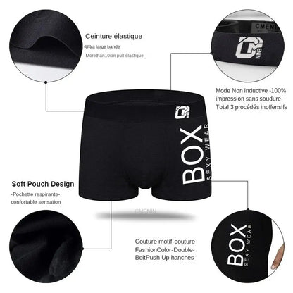 4-Piece Men's Cotton Breathable Soft Briefs Set