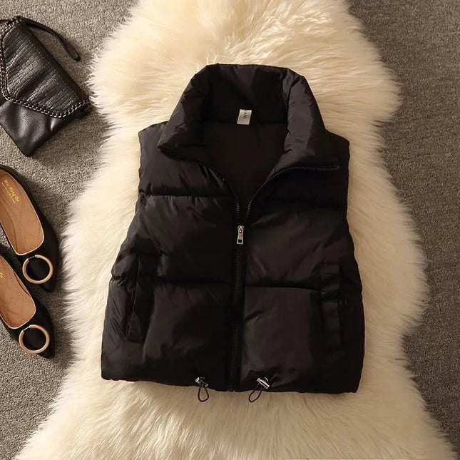 Womens Padded Puffer Sleeveless Parka Jacket - Various Colors