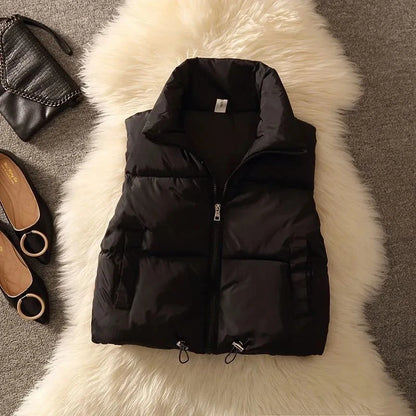 Womens Padded Puffer Sleeveless Parka Jacket - Various Colors