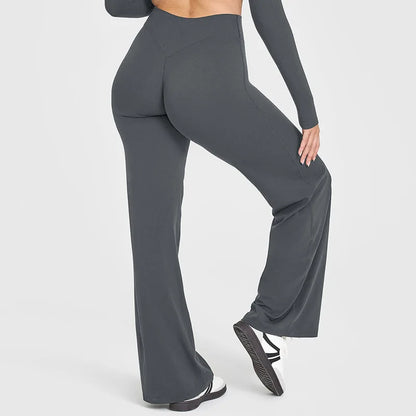Women’s Flared Pants, Straight-Leg, Loose Fit