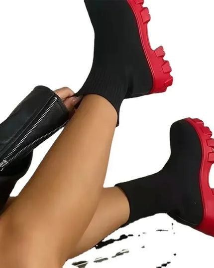 Women's Platform Ankle Slip-On Boots