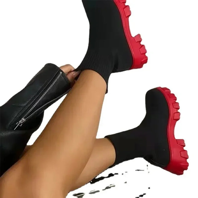 Women's Platform Ankle Slip-On Boots