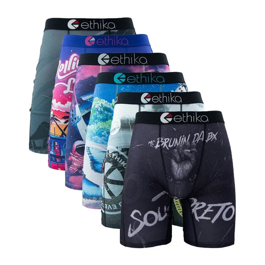 ETHIKA Men's 6-Pack Breathable Boxer Briefs