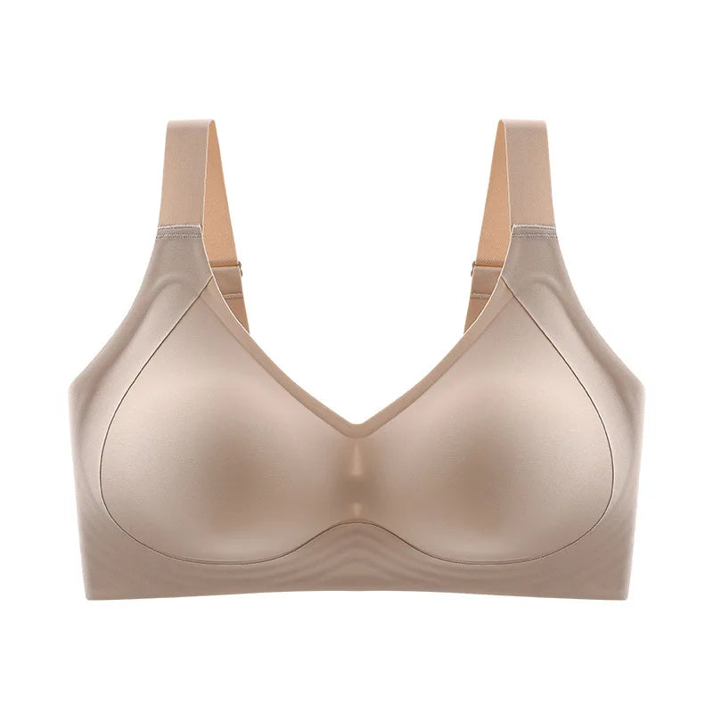 Seamless Wireless Push-Up Bra for Women - Plus Size, Thin Cup