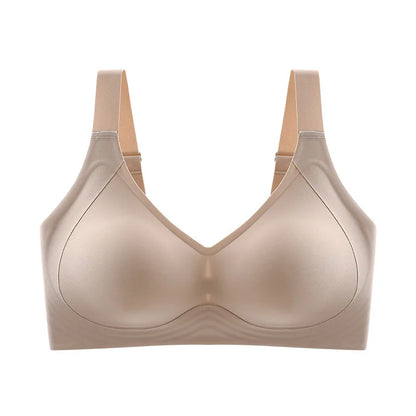Seamless Wireless Push-Up Bra for Women - Plus Size, Thin Cup