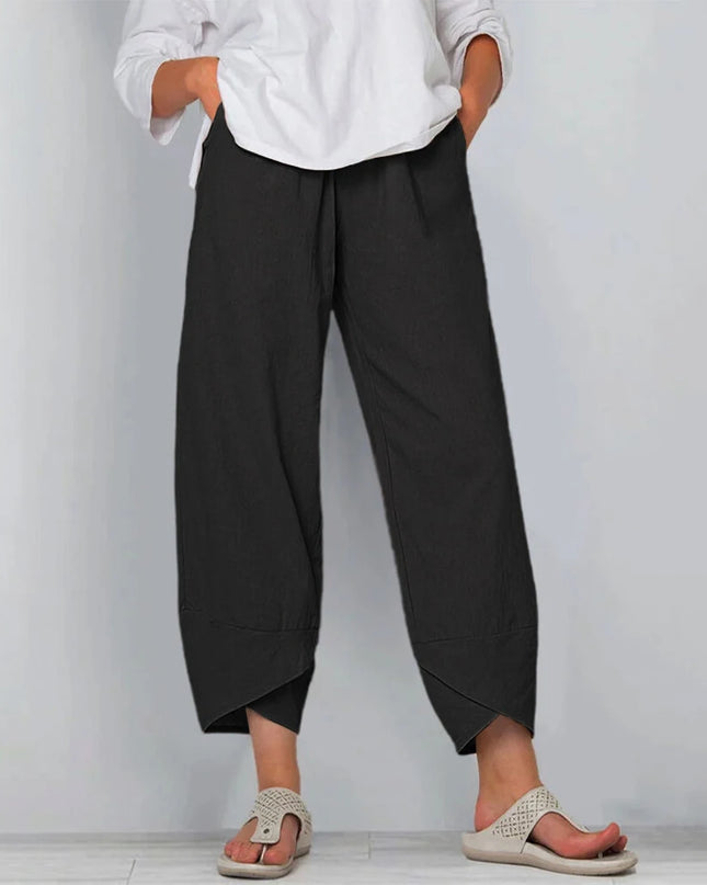 Vintage Printed Women’s Cotton Linen Harem Pants