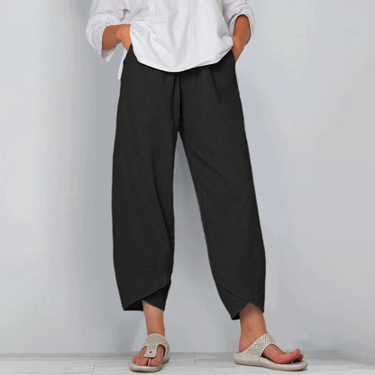 Vintage Printed Women’s Cotton Linen Harem Pants