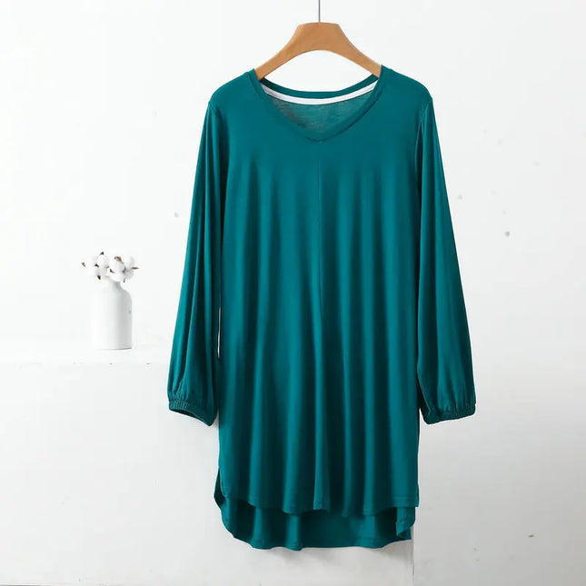 Women's V-Neck Loose Fit Tunic Top
