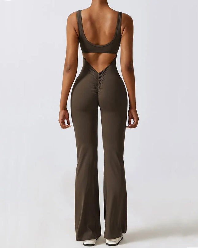 Flared Unitard For Women - Slim Fit with Flare Design