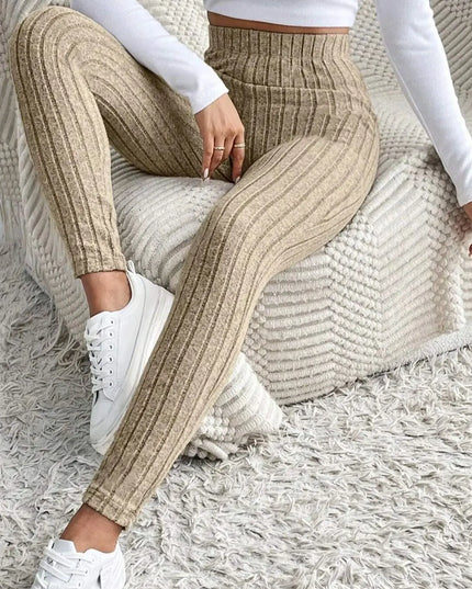 Women's High-Waist Ribbed Leggings