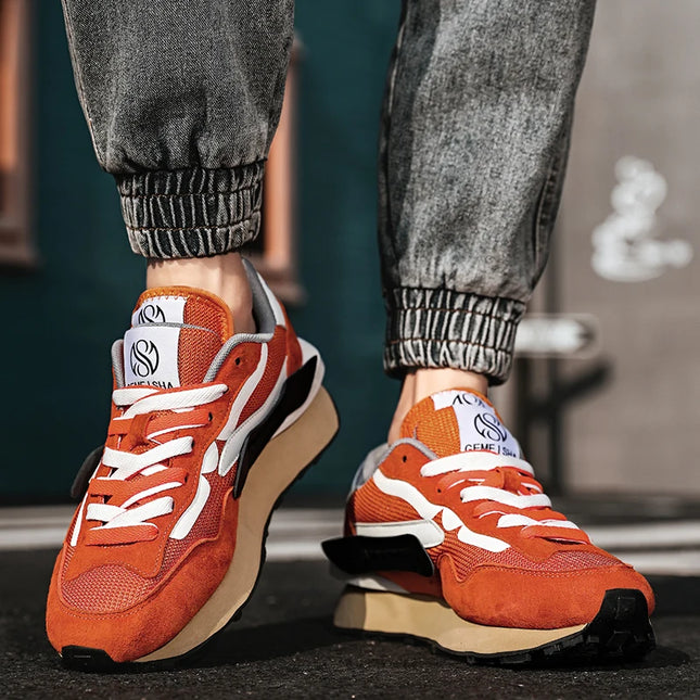 Men’s Breathable Lace-Up Sneakers – Comfortable & Stylish Athletic Shoes for Men