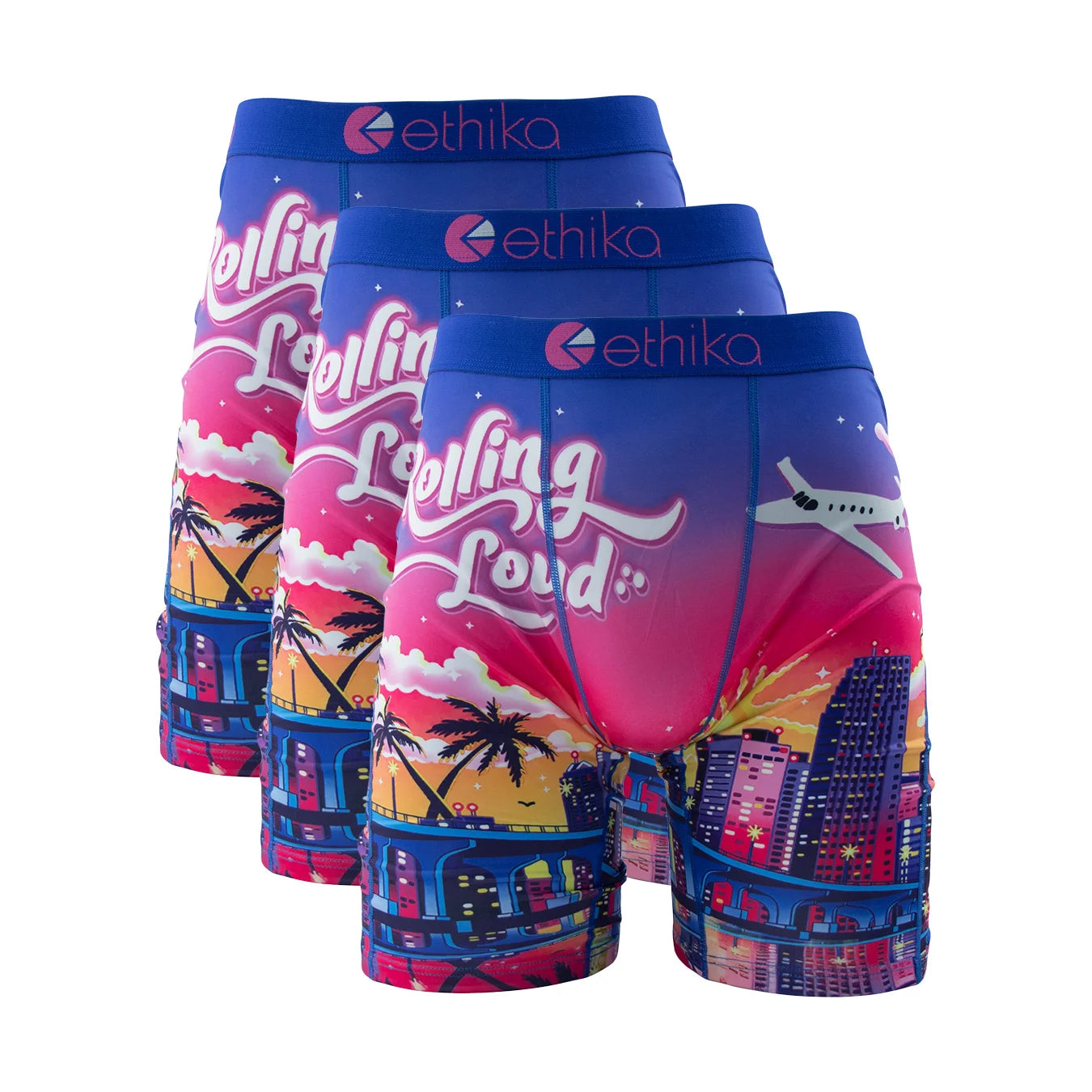 ETHIKA Men's 3-Pack Breathable Mesh Crotch Boxer Briefs
