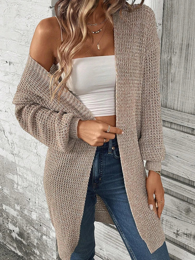 Women's Long Knitted Sweater Cardigan