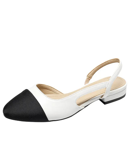 Women's Pointed Toe Sandals with Low Square Heels