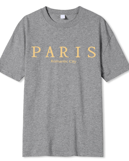 "Paris" Graphic Print Loose Fit T-Shirt For Men