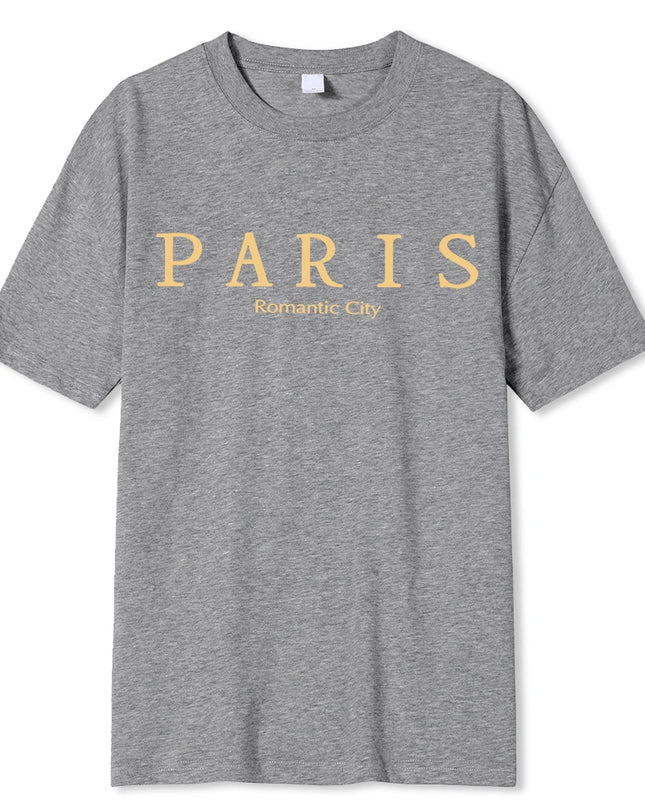 "Paris" Graphic Print Loose Fit T-Shirt For Men