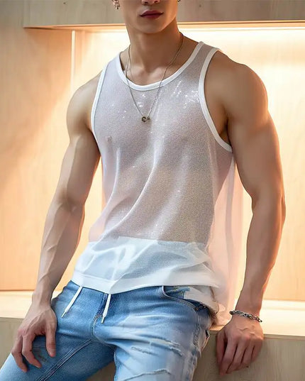Men's Mesh Knit Tank Top