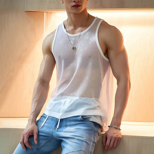 Men's Mesh Knit Tank Top