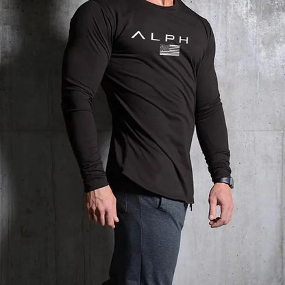 Men's Alph Fitness Cotton Casual Long Sleeve Sweater