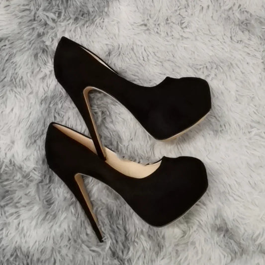 Women's 14cm Platform Heels - Super High Round Toe Stilettos