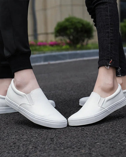 Men's Faux Leather Slip-On Sneakers