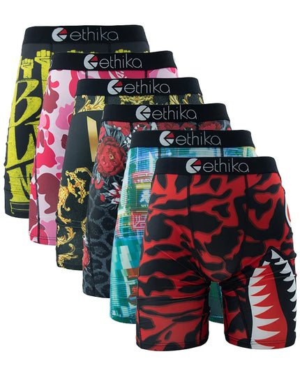 ETHIKA Men's 6-Pack Breathable Boxer Briefs