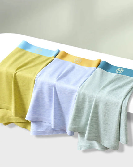 3-Pack Bamboo Fiber Men's Breathable Boxer Briefs – Comfortable, Eco-Friendly Men’s Underwear Set