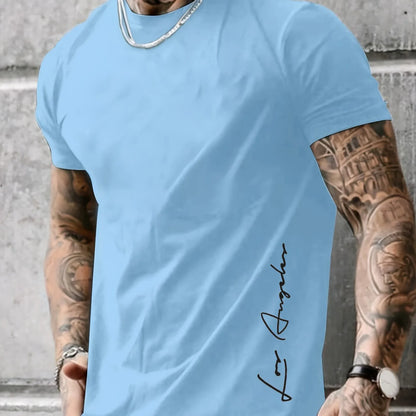 Men's Cotton T-Shirt with Los Angeles Print