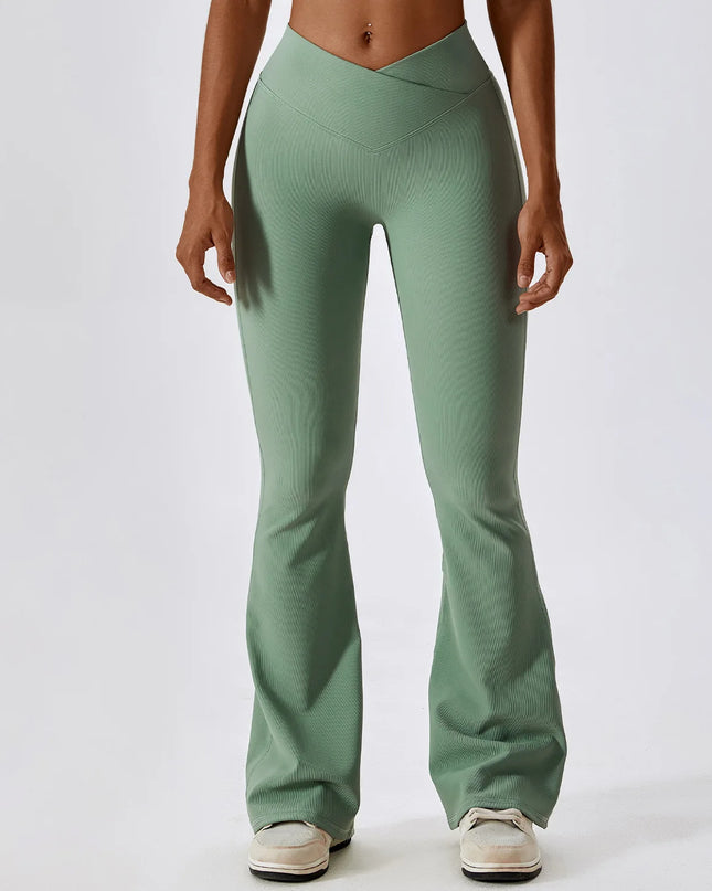 High Waist Flare Yoga Pants for Women - Wide Leg Flare Leggings