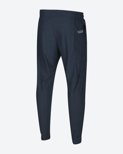 Men's Ice Silk Elastic Breathable Running Pants with Stripes, Quick-Dry, Zip Pocket Sweatpants
