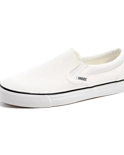 Unisex Breathable Canvas Sneakers for Men and Women – Casual Slip-On Flat Rubber Shoes
