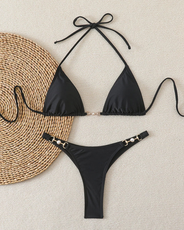 Women's Micro Bikini Swimsuit Set - Thong Two-Piece Bikini