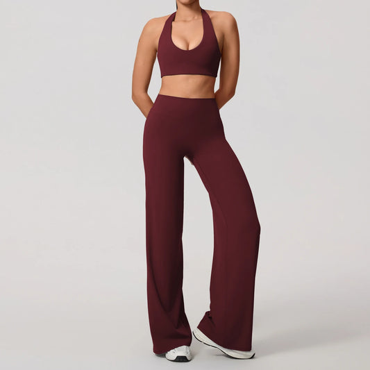Women's Moisture-Wicking Athletic Set – Sports Bra and Pants Combo