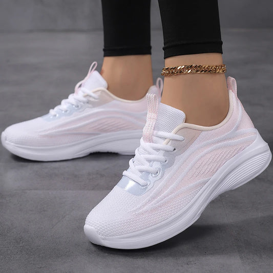 Women's Comfortable Lace-Up Sneakers - Stylish & Supportive Athletic Shoes for Women