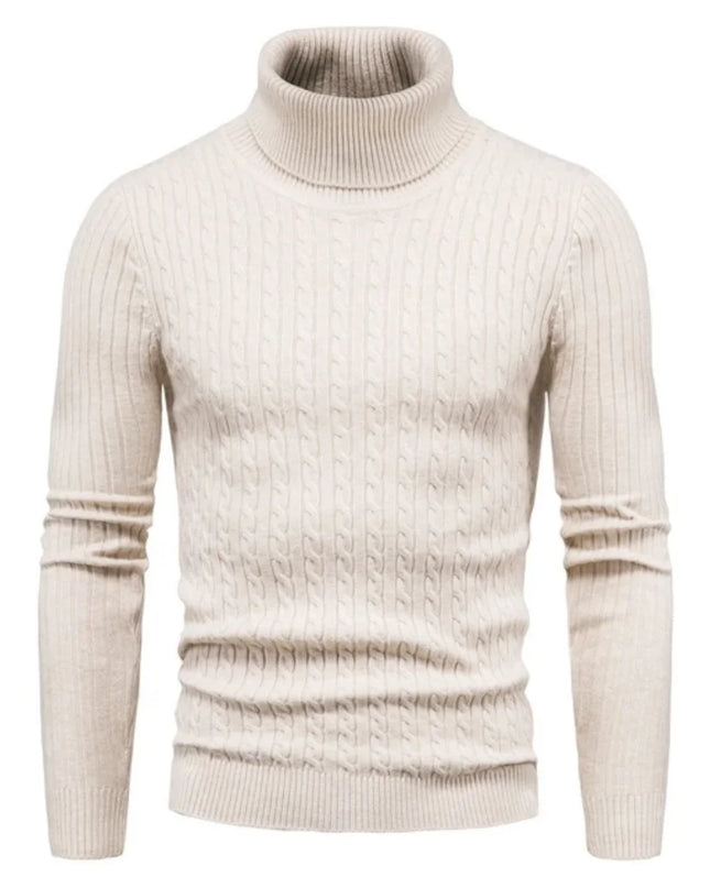 Men's Thick Knitwear Long Sleeve Turtleneck Sweater