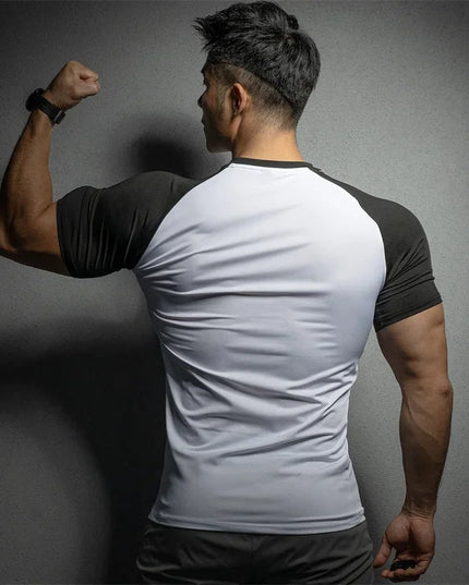 Slim Fit Men’s Short Sleeve Elastic T-Shirt