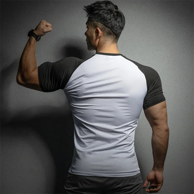 Slim Fit Men’s Short Sleeve Elastic T-Shirt