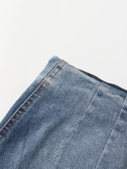 TWOTWINSTYLE Women's High Waist Denim Skirt – Stylish & Trendy Women's Denim Skirt