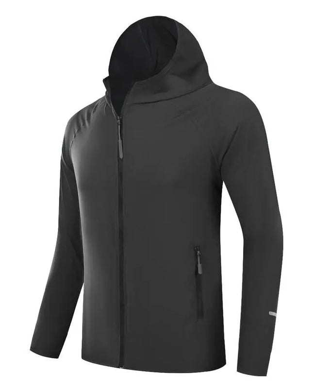 Men's Lightweight Quick-Dry Breathable Hooded Running Jacket