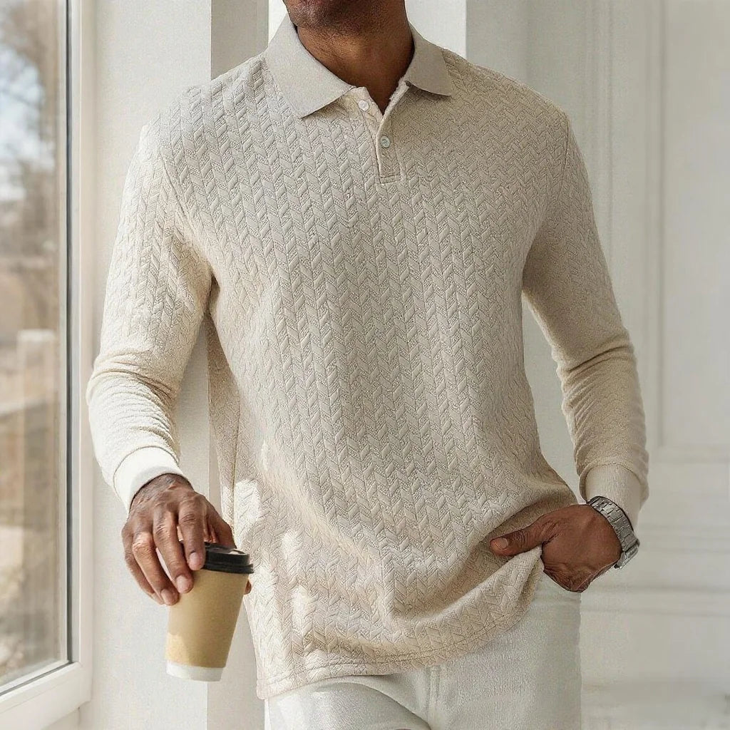 Men's Long Sleeve Button-Up Sweater - Stylish, Comfortable Knit