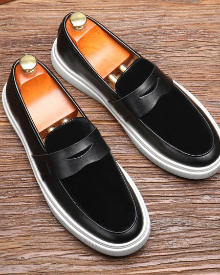 Men's Casual Slip-On Faux Leather Shoes – Comfortable & Stylish Men's Loafers