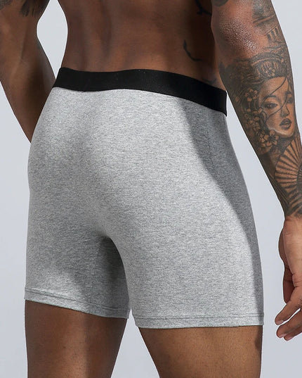 10-Pack Men’s Cotton Mid-Long Boxer Shorts – Comfortable & Breathable Underwear for Men