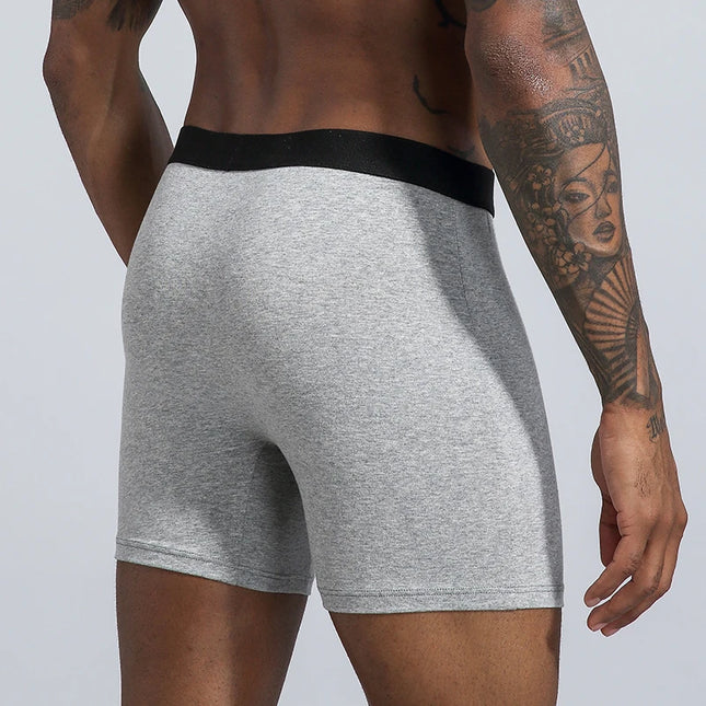 10-Pack Men’s Cotton Mid-Long Boxer Shorts – Comfortable & Breathable Underwear for Men