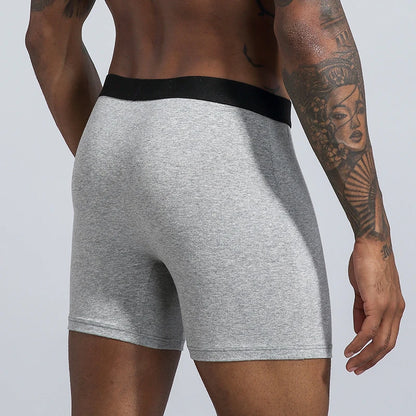 10-Pack Men’s Cotton Mid-Long Boxer Shorts – Comfortable & Breathable Underwear for Men