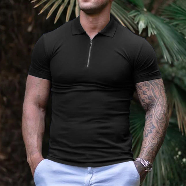 Men's Quick-Dry Compression Short Sleeve Polo T-Shirt