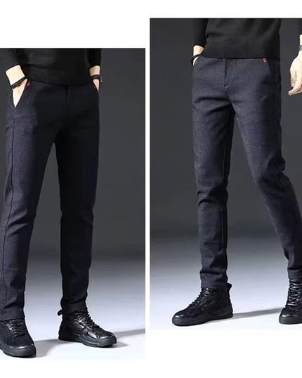 Men's Casual Straight Leg Long Pants - Slim Fit Design