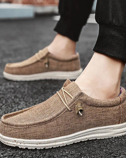Men's Casual Canvas Slip-On Loafers - Breathable Flats